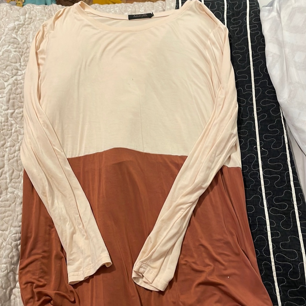 tan and cream dress!